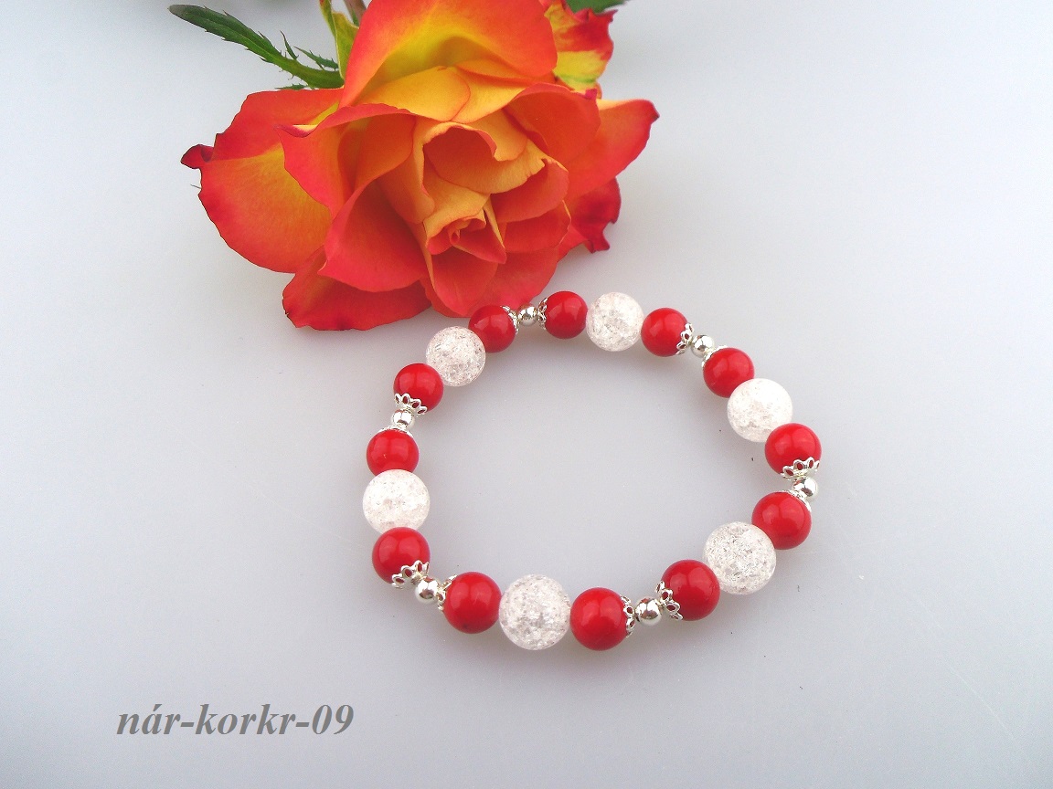 kri�t�l koral �erven� a striebro n�ramok